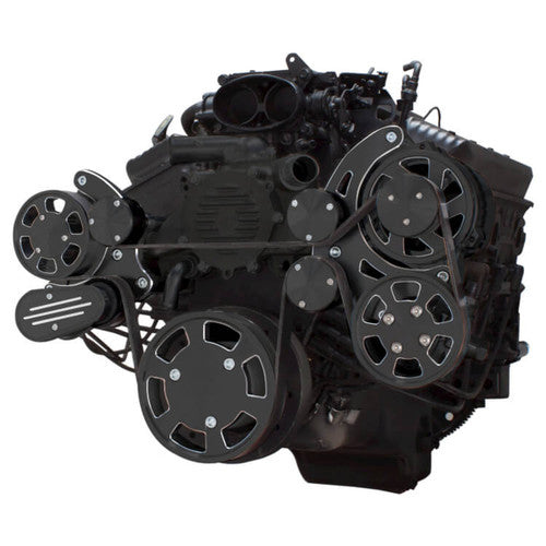 CVF BD-LT1-WRAPTOR-PS Black Diamond Serpentine System for LT1 Generation II - Power Steering & Alternator - All Inclusive