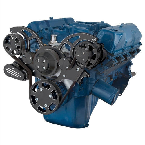 CVF Racing CVF-BD-351C-WRAPTOR-PS BD-351C-WRAPTOR-PS Black Diamond Serpentine System for 351C 351M & 400 - Power Steering & Alternator - All Inclusive