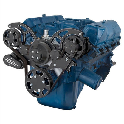 CVF Racing CVF-BD-351C-WRAPTOR-PS BD-351C-WRAPTOR-PS Black Diamond Serpentine System for 351C 351M & 400 - Power Steering & Alternator - All Inclusive