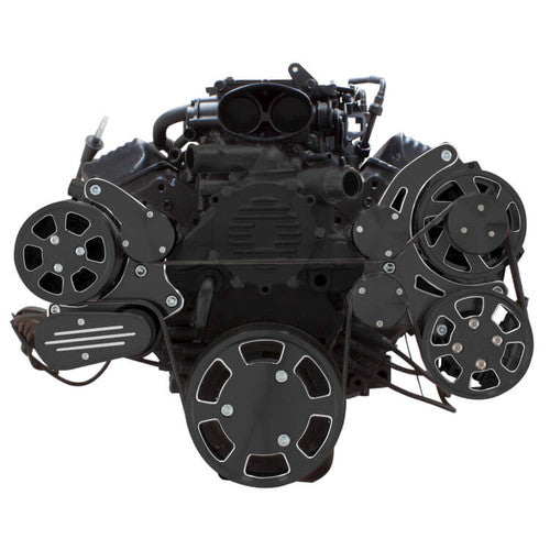 CVF BD-LT1-WRAPTOR-PS Black Diamond Serpentine System for LT1 Generation II - Power Steering & Alternator - All Inclusive