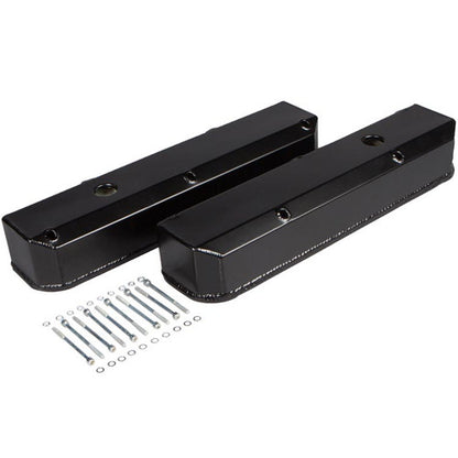 CVF Racing CVF-B-SCR-VC-FAB B-SCR-VC-FAB Stealth Black Chrysler Small Block Fabricated Valve Covers 318-340-360
