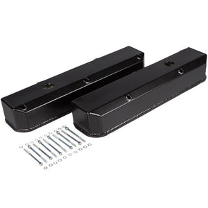 CVF Racing CVF-B-SCR-VC-FAB B-SCR-VC-FAB Stealth Black Chrysler Small Block Fabricated Valve Covers 318-340-360