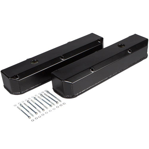 CVF Racing CVF-B-SCR-VC-FAB B-SCR-VC-FAB Stealth Black Chrysler Small Block Fabricated Valve Covers 318-340-360