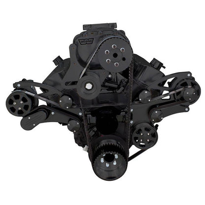CVF B-454SC-WRAPTOR-ALT-EWP Stealth Black Serpentine System for 396 427 & 454 Supercharger - Alternator Only - All Inclusive