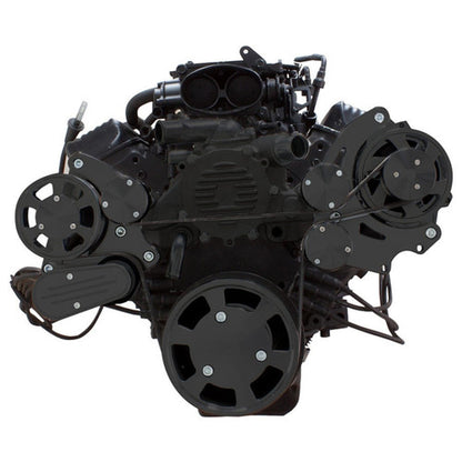 CVF B-LT1-WRAPTOR-ACO Stealth Black Serpentine System for LT1 Generation II - AC & Alternator - All Inclusive