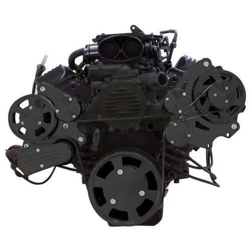 CVF B-LT1-WRAPTOR-ACO Stealth Black Serpentine System for LT1 Generation II - AC & Alternator - All Inclusive