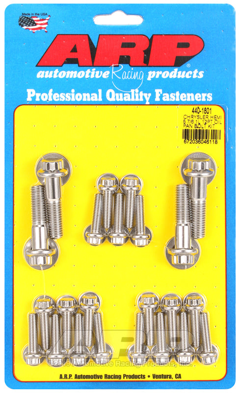 ARP 440-1801 Chrysler Hemi 5.7/6.1L SS 12PT Oil Pan Bolt Kit