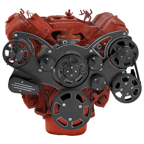CVF Racing CVF-BD-440-WRAPTOR-AC BD-440-WRAPTOR-AC Black Diamond Serpentine System for Big Block Mopar - AC Power Steering & Alternator - All Inclusive