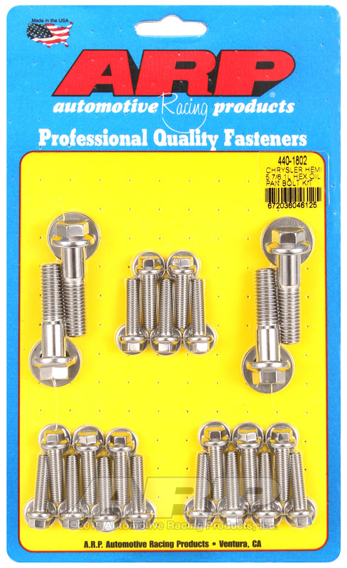 ARP 440-1802 Chrysler Hemi 5.7/6.1L SS Hex Oil Pan Bolt Kit