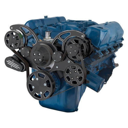CVF Racing CVF-BD-351C-WRAPTOR-PS BD-351C-WRAPTOR-PS Black Diamond Serpentine System for 351C 351M & 400 - Power Steering & Alternator - All Inclusive
