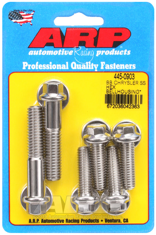 ARP 445-0903 BB Chrysler SS Hex Bellhousing Bolt Kit
