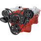 CVF BD-350-WRAPTOR-ACO-EWP Black Diamond Serpentine System for Chev SB 283-350-400 - AC & Alternator w/ Electric Water Pump - All Inclusive