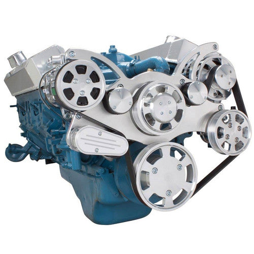 CVF 360-WRAPTOR-AC Serpentine System for Small Block Mopar - AC Power Steering & Alternator - All Inclusive