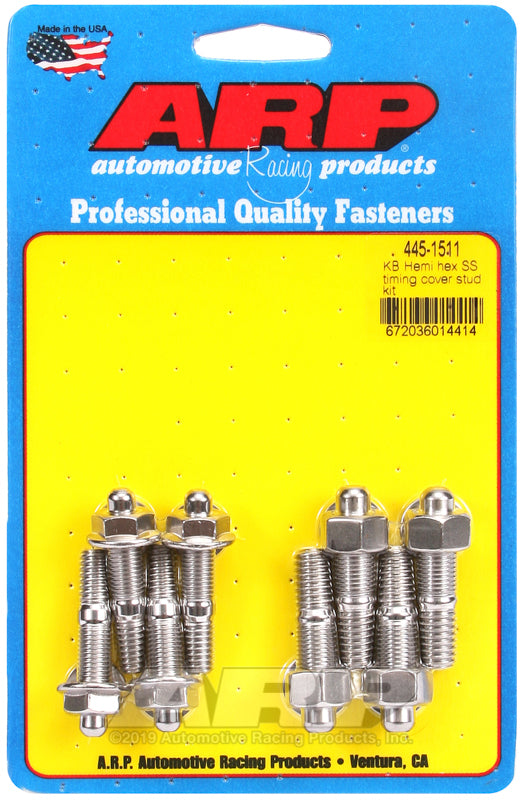 ARP 445-1511 Kb Hemi SS Hex Timing Cover Stud Kit