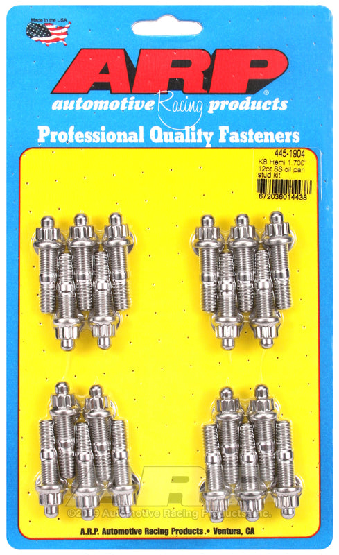 ARP 445-1904 Kb Hemi 1.700" SS 12PT Oil Pan Stud Kit