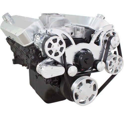 CVF 454-WRAPTOR-PS-EWP Serpentine System for 396 427 & 454 - Power Steering & Alternator w/ Electric Water Pump - All Inclusive