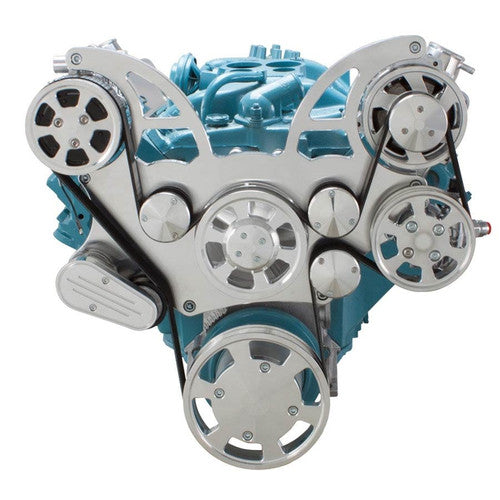 CVF PONT-WRAPTOR-AC Pontiac Serpentine System for 350-400 428 & 455 V8 - AC Power Steering & Alternator - All Inclusive