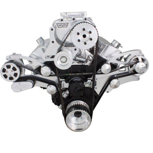 CVF 454SC-WRAPTOR-AC-EWP Serpentine System for Big Block Chevy Supercharger - AC Power Steering & Alternator w/ EWP & Root Style Blower - All Inclu