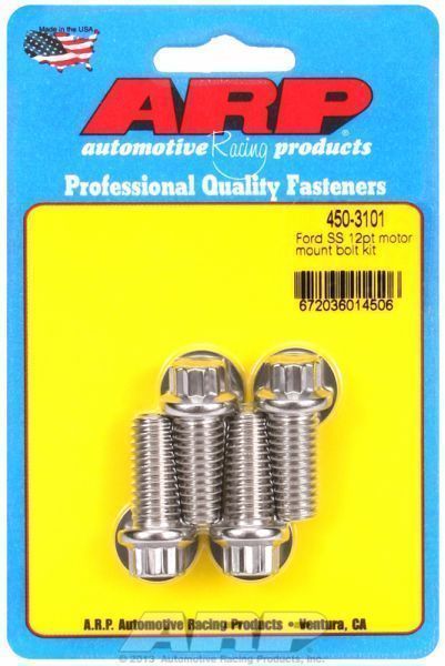 Ford Small Blcok Windsor 289-351C.I.D 450-3101 SS 12PT Motor Mount Bolt Kit ARP Fasteners ARP450-3101