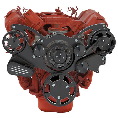 CVF Racing CVF-BD-440-WRAPTOR-AC BD-440-WRAPTOR-AC Black Diamond Serpentine System for Big Block Mopar - AC Power Steering & Alternator - All Inclusive