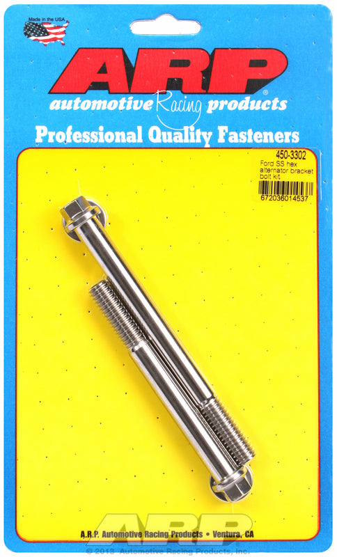 ARP Fasteners ARP450-3302 450-3302 Ford SS Hex Alternator Bracket Bolt Kit