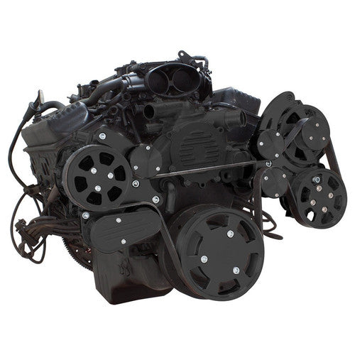 CVF B-LT1-WRAPTOR-ACO Stealth Black Serpentine System for LT1 Generation II - AC & Alternator - All Inclusive