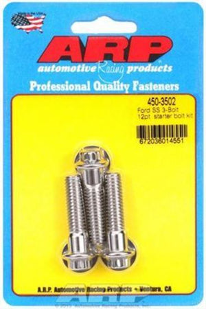 ARP 450-3502 Ford SS 3-Bolt 12PT Starter Bolt Kit