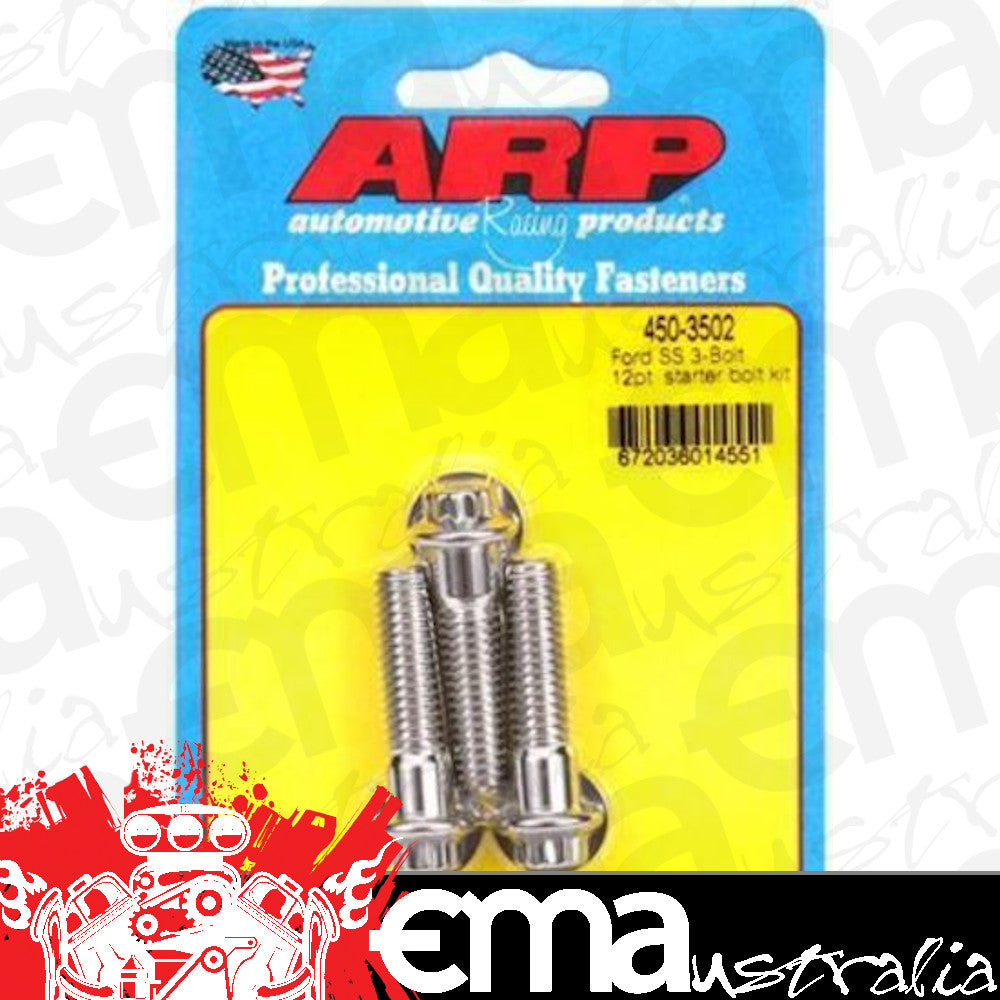 ARP 450-3502 Ford SS 3-Bolt 12PT Starter Bolt Kit