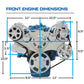 CVF 360-WRAPTOR-AC Serpentine System for Small Block Mopar - AC Power Steering & Alternator - All Inclusive