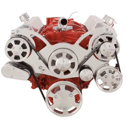 CVF Racing CVF-350-WRAPTOR-AC 350-WRAPTOR-AC Serpentine System for Chev SB 283-350-400 - AC Power Steering & Alternator - All Inclusive