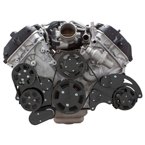 CVF B-FC5-WRAPTOR-AC Stealth Black Serpentine System for Ford Coyote 5.0 - AC Power Steering & Alternator - All Inclusive