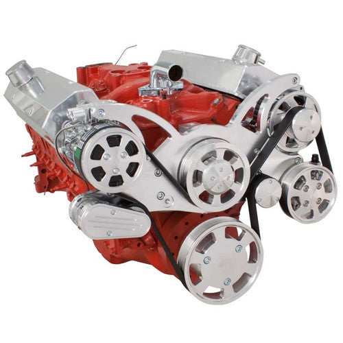 CVF 350-WRAPTOR-PS Serpentine System for Chev SB 283-350-400 - Power Steering & Alternator - All Inclusive