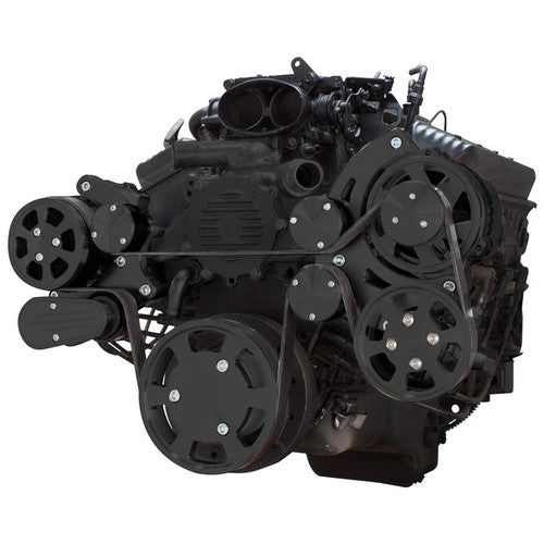 CVF B-LT1-WRAPTOR-PS Stealth Black Serpentine System for LT1 Generation II - Power Steering & Alternator - All Inclusive