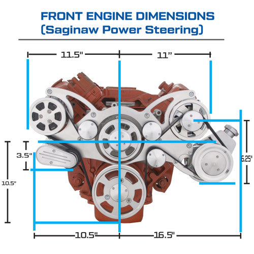 CVF Racing CVF-BD-440-WRAPTOR-AC BD-440-WRAPTOR-AC Black Diamond Serpentine System for Big Block Mopar - AC Power Steering & Alternator - All Inclusive