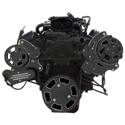 CVF BD-LT1-WRAPTOR-ACO Black Diamond Serpentine System for LT1 Generation II - AC & Alternator - All Inclusive