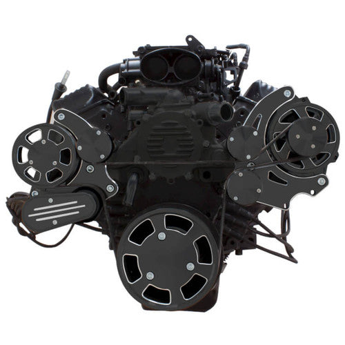 CVF BD-LT1-WRAPTOR-ACO Black Diamond Serpentine System for LT1 Generation II - AC & Alternator - All Inclusive