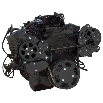 CVF B-LT1-WRAPTOR-AC Stealth Black Serpentine System for LT1 Generation II - AC Power Steering & Alternator - All Inclusive