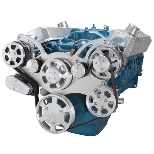 CVF 360-WRAPTOR-AC Serpentine System for Small Block Mopar - AC Power Steering & Alternator - All Inclusive