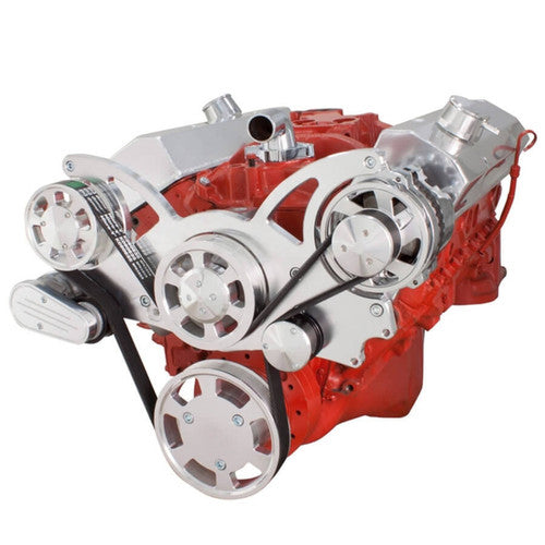 CVF 350-WRAPTOR-PS Serpentine System for Chev SB 283-350-400 - Power Steering & Alternator - All Inclusive