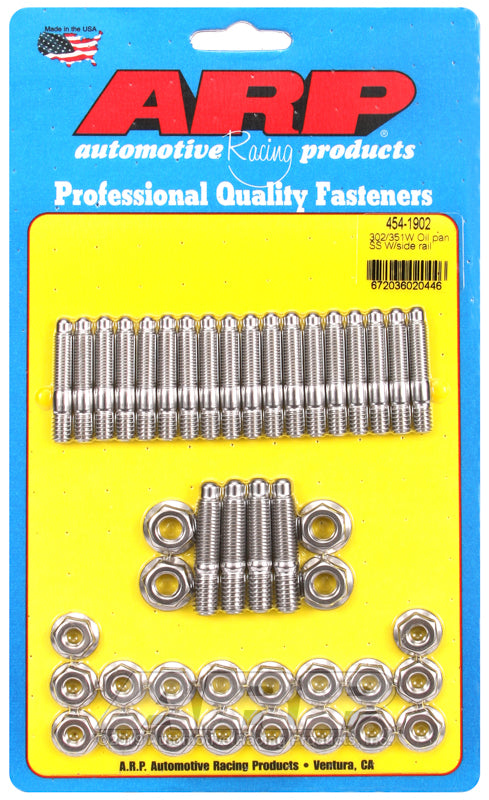 ARP 454-1902 Ford 302/351W Oil Pan Stud Kit w/ SIDe Rail