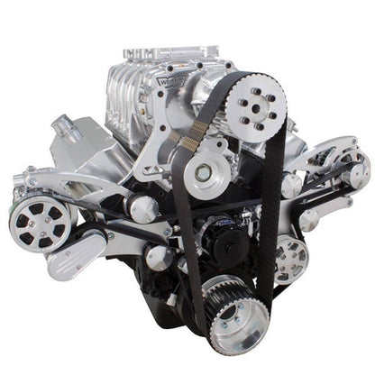 CVF 454SC-WRAPTOR-ACO-EWP Serpentine System for 396 427 & 454 Supercharger - AC Alternator w/ EWP & Root Style Blower - All Inclusive