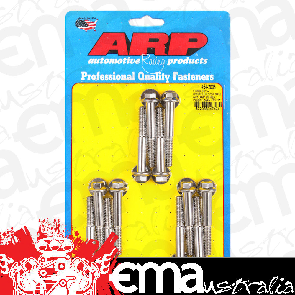 ARP 454-2005 Ford 351W w/ Edelbrock RPM Air Gap Hex Intake Manifold Bolt Kit
