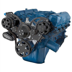 CVF Racing CVF-BD-351C-WRAPTOR-PS BD-351C-WRAPTOR-PS Black Diamond Serpentine System for 351C 351M & 400 - Power Steering & Alternator - All Inclusive