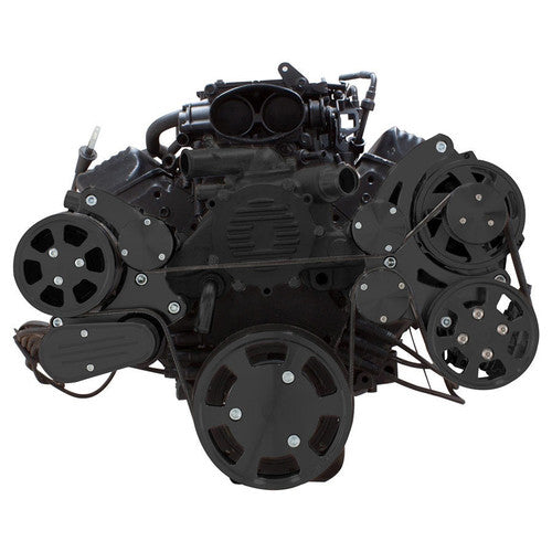 CVF B-LT1-WRAPTOR-PS Stealth Black Serpentine System for LT1 Generation II - Power Steering & Alternator - All Inclusive