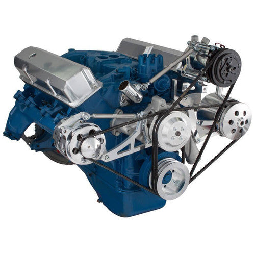 CVF 390-AC-SYSTEM-F-HF Ford 390 V-Belt System - AC Alternator & Power Steering w/ Ford Pump