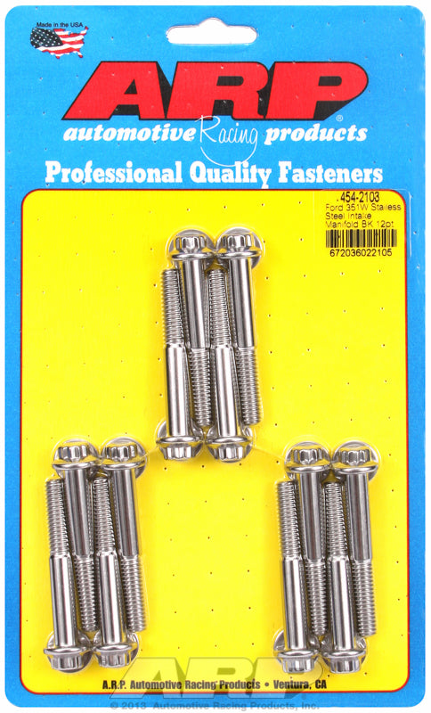 ARP 454-2103 Ford 351W SS 12PT Intake Manifold Bolt Kit