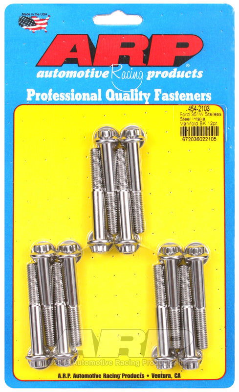 ARP 454-2103 Ford 351W SS 12PT Intake Manifold Bolt Kit