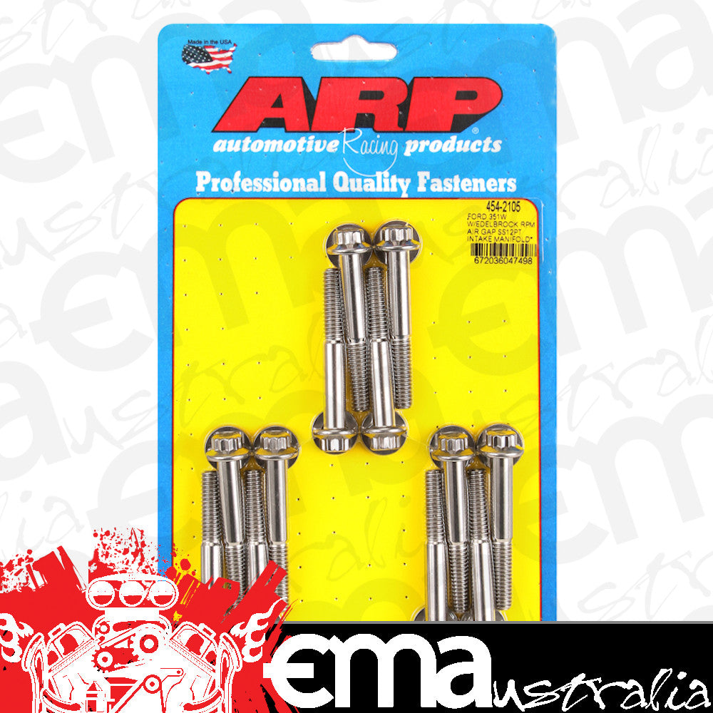 ARP 454-2105 Ford 351W w/ Edelbrock RPM Air Gap 12PT Intake Manifold Bolt Kit