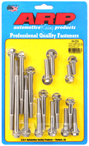 ARP Fasteners ARP454-3204 454-3204 Ford 289-302 SS Hex Iron Water Pump And Front Cover Bolt Kit