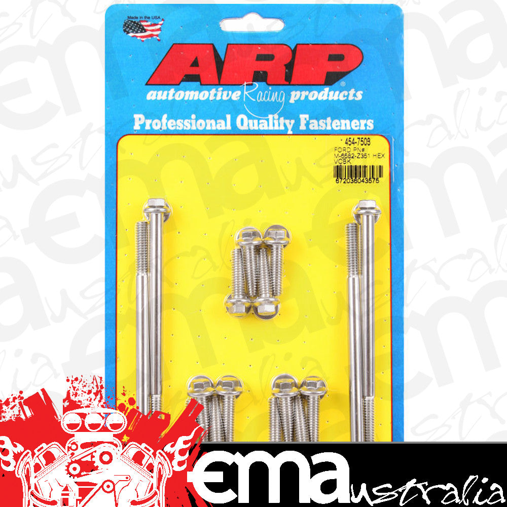 ARP 454-7503 SB Ford Pn# M-6582-Z351 Hex Valve Cover Bolt Kit